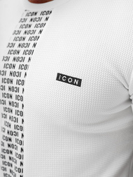 T-shirt męski slim-fit biały OZONEE O/B1211