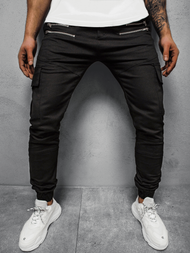 Штани чоловічі джоггери Чорнi OZONEE ZAZ/191376