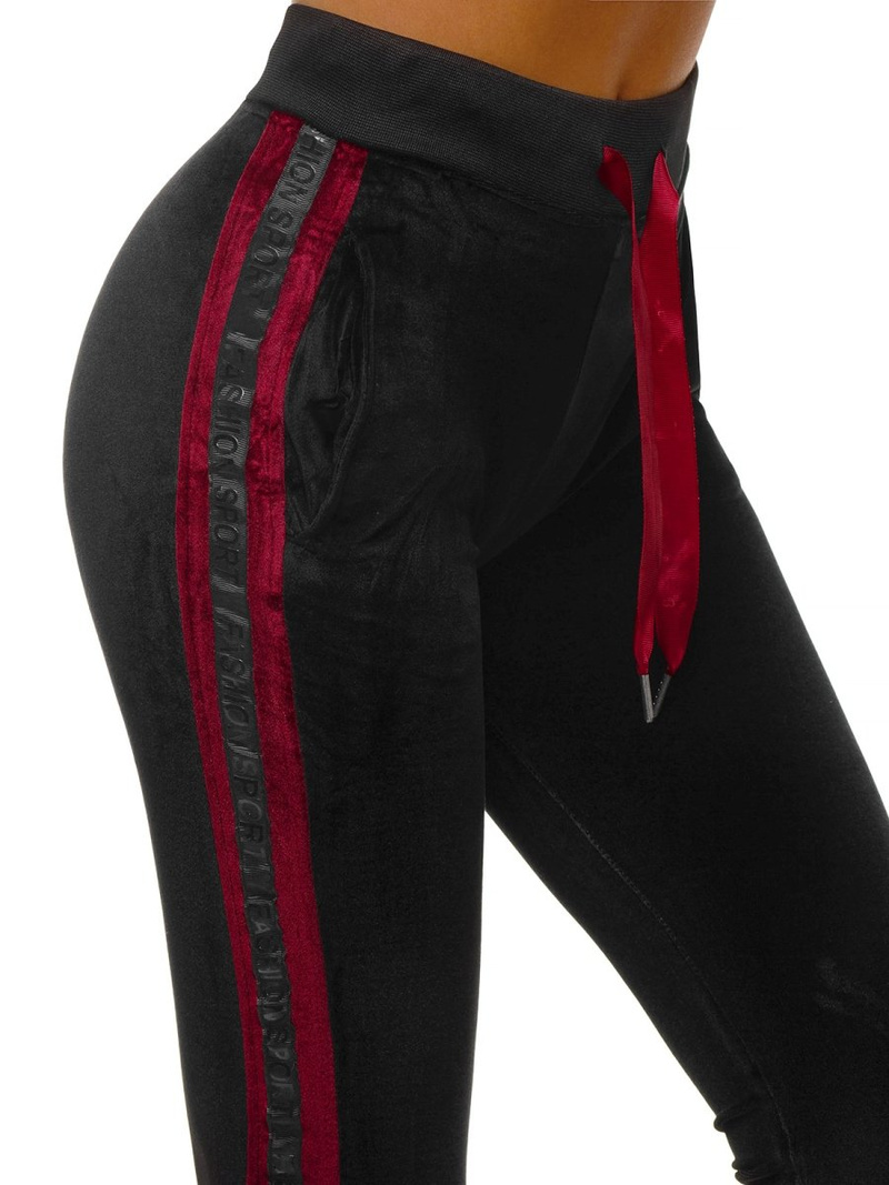 Spodnie dresowe damskie czarne OZONEE O/82275