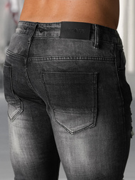 Spodnie jeansowe męskie slim fit czarne OZONEE NB/MP0075NZ