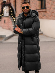 Kurtka zimowa męska długa czarna OZONEE O/M3202Z