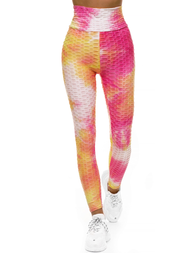 Legginsy damskie różowo-żółte OZONEE JS/YW88031