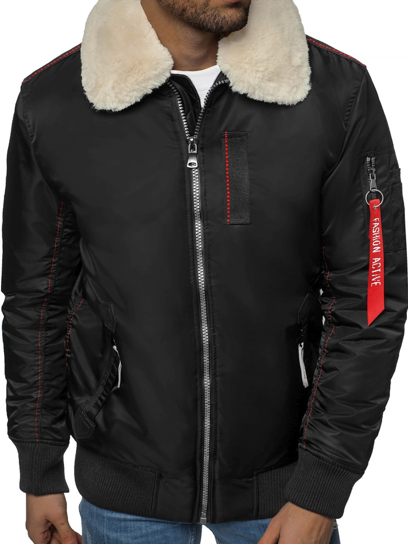 Kurtka męska czarna OZONEE O/X1026K