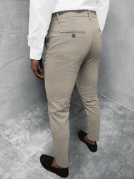 Spodnie męskie chino materiałowe beżowe OZONEE DJ/55600S