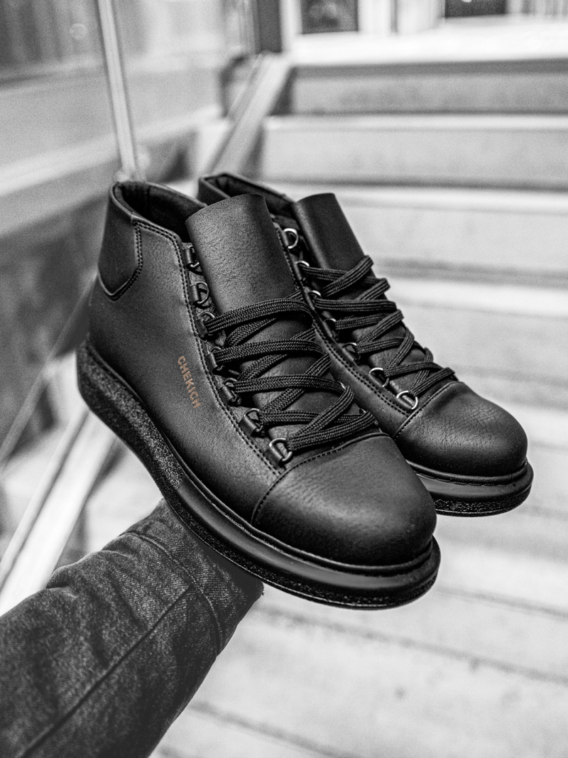 Снікерси високі Чорнi OZONEE CH/258