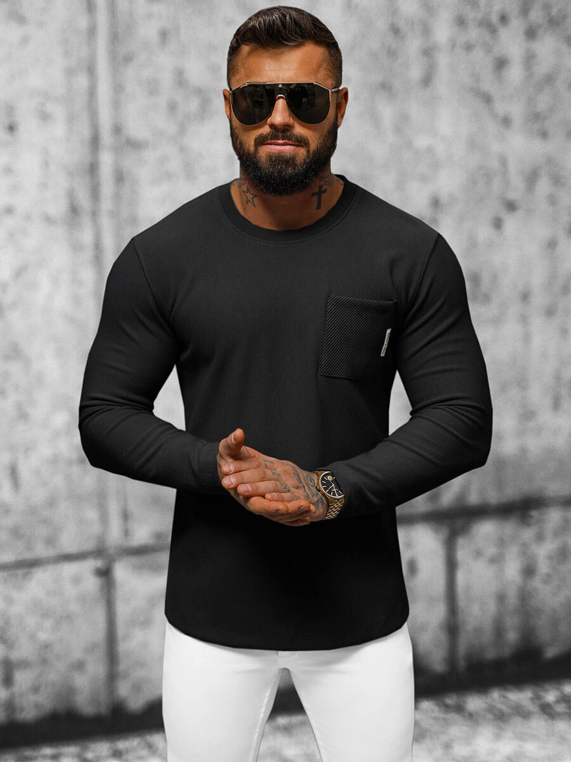 Толстовка чоловіча чорна OZONEE O/TB2232