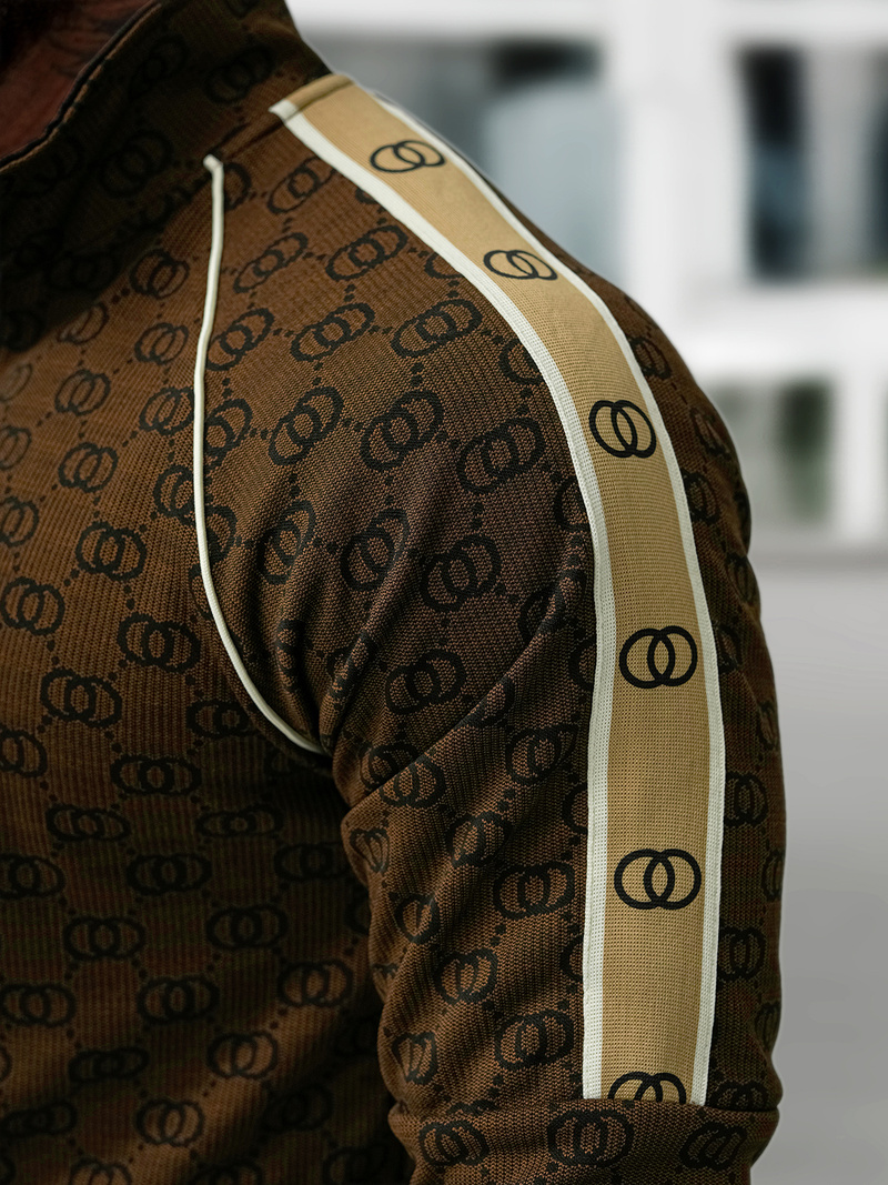 Спортивний костюм чоловічій Темно-Бежевi OZONEE O/FF5110AB