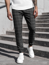 Spodnie męskie chino joggery czarne OZONEE DJ/2276/22Z