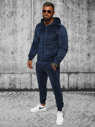 Komplet dresowy męski welurowy granatowy OZONEE JS/8C1169/25