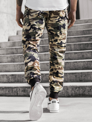 Штани чоловічі джоггери Бежевий-Камуфляж OZONEE O/11103