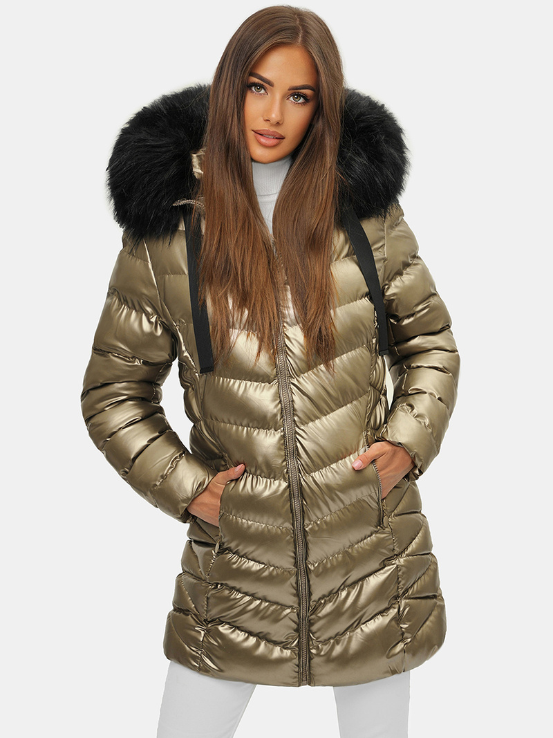 Куртка жіноча золото OZONEE JS/M778/403