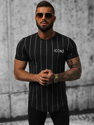 T-shirt męski czarny OZONEE O/P1116