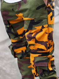 Spodnie męskie chino joggery żółte-khaki OZONEE G/2787