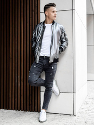 Куртка чоловіча Срібляста OZONEE N/6147