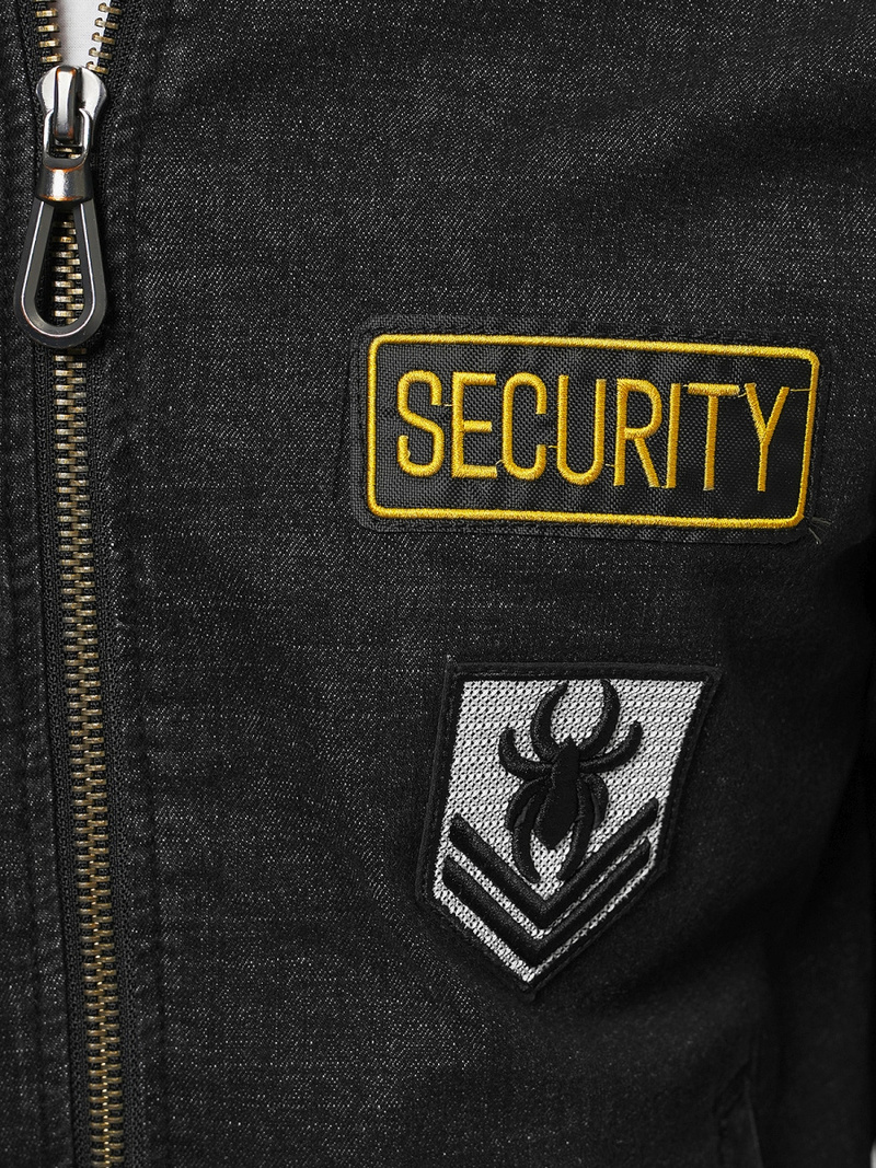 Чоловіча джинсова куртка Чорна OZONEE NB/MJ509N