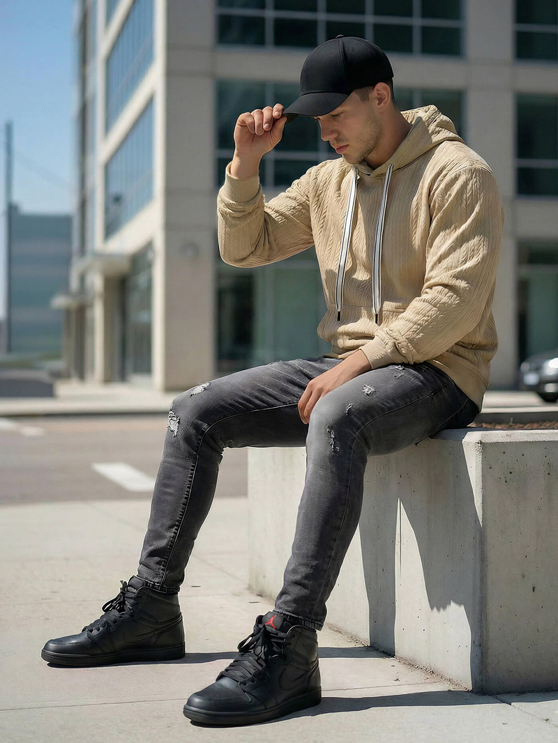 Чоловічий світшот бежевий OZONEE O/3C577