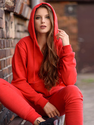 Bluza rozpinana damska czerwona OZONEE JS/W03Z