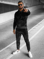 Спортивний костюм чоловічій чорний OZONEE O/3A82Z