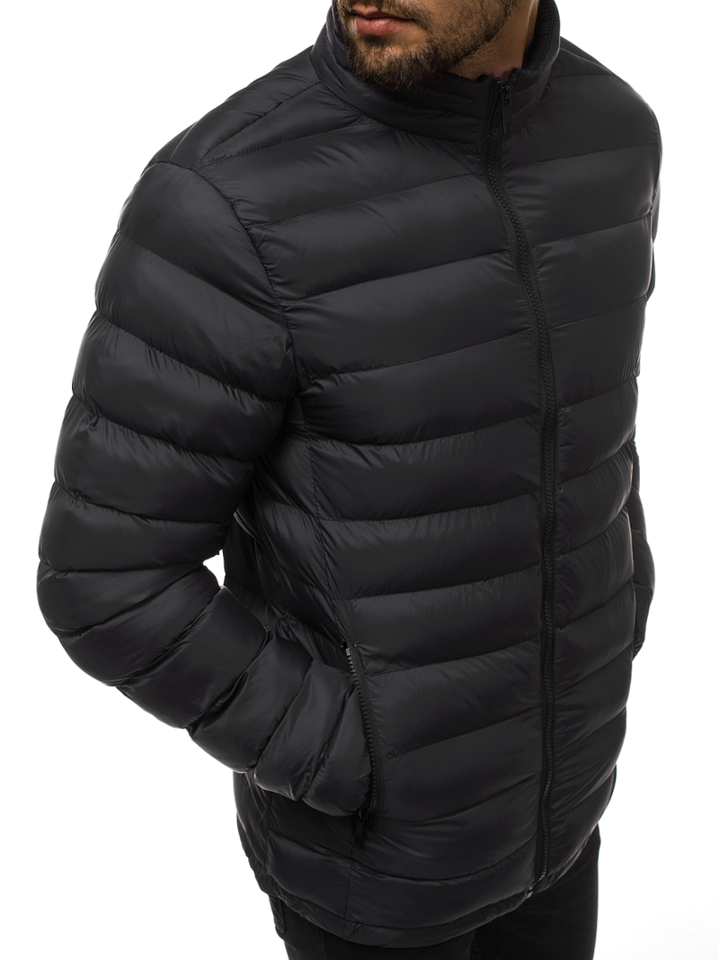 Kurtka męska przejściowa czarna OZONEE JB/JP1111