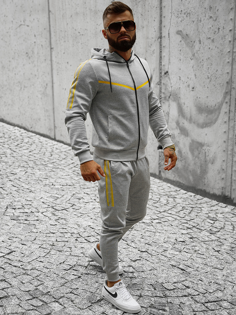 Komplet dresowy męski szary OZONEE JS/C8117