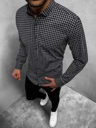 Koszula męska czarna OZONEE O/3011/11