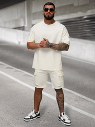 Komplet dresowy męski loose fit ecru OZONEE JS/27C6535/1