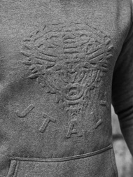 Bluza męska z kapturem grafitowa OZONEE NB/MF2012