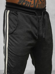 Komplet dresowy męski czarny OZONEE O/3C101/9