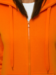 Bluza damska rozpinana z kapturem pomarańczowa OZONEE JS/W03Z
