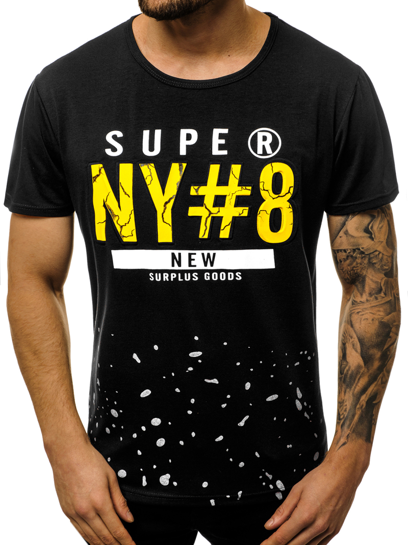 Футболка чоловіча Чорний OZONEE JS/KS2028Z