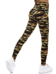 Legginsy damskie moro-beżowe OZONEE JS/YW01044/A70