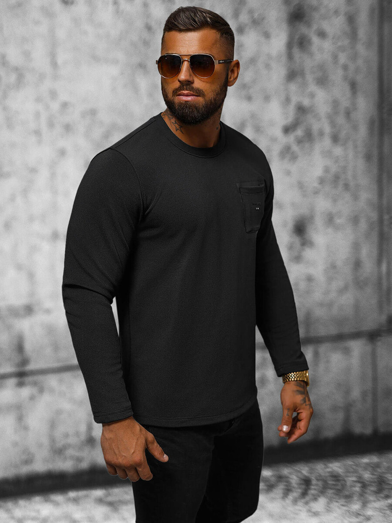 Bluza męska czarna OZONEE O/TB2200