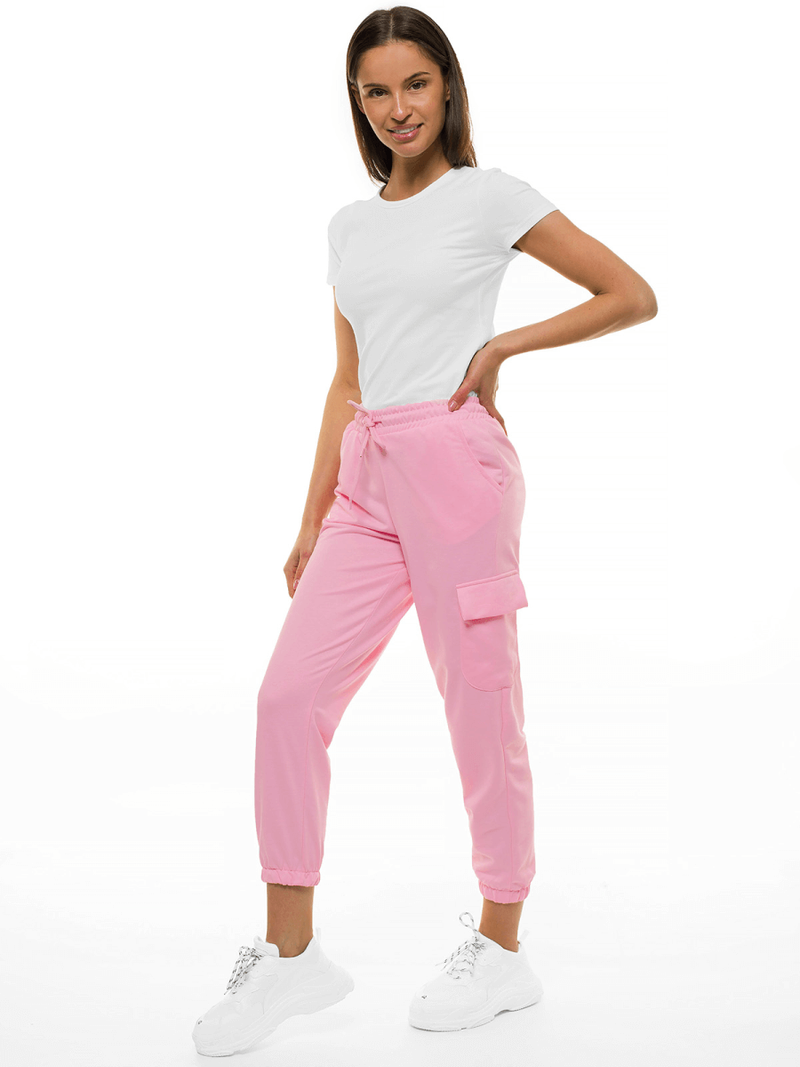 Spodnie dresowe damskie jasno-różowe OZONEE O/MB2001/21