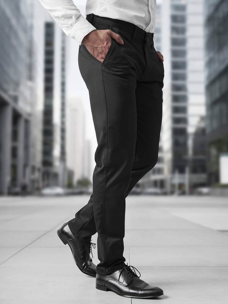 Чоловічі штани чинос чорнi OZONEE V/5100