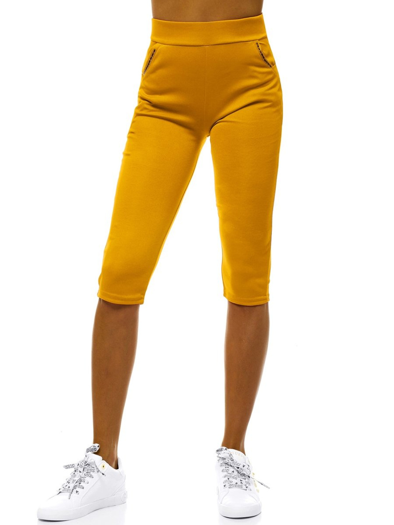 Legginsy krótkie damskie camelowe OZONEE JS/1027/E10