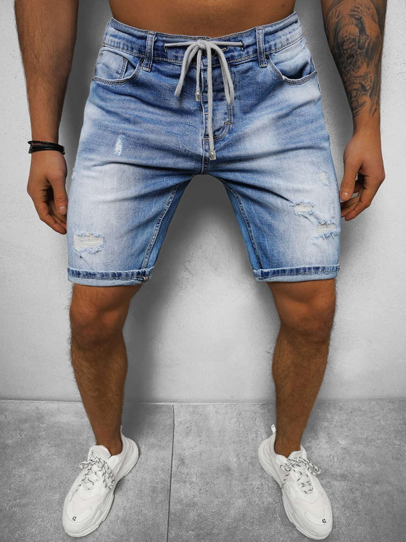 Spodenki męskie jeansowe niebieskie OZONEE NB/MP0035BC