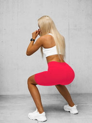 Legginsy krótkie damskie kolarki koralowe OZONEE O/K5-J