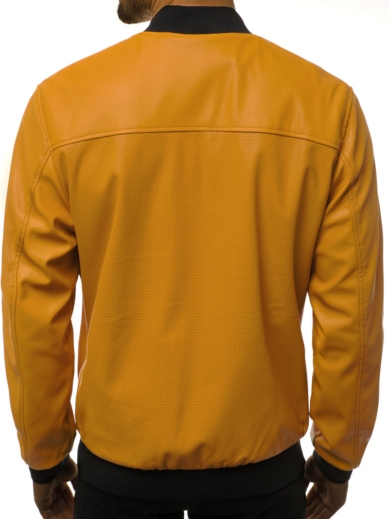 Kurtka skórzana męska camelowa OZONEE N/6125