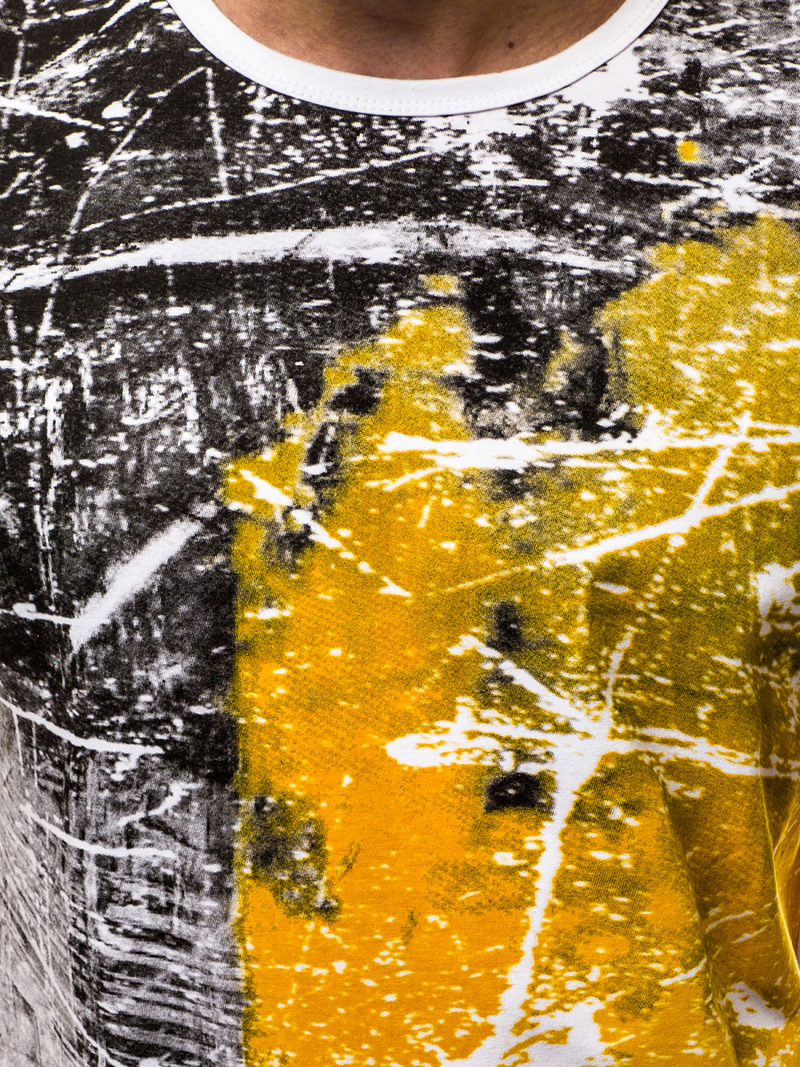 T-Shirt męski żółty OZONEE JS/SS10929