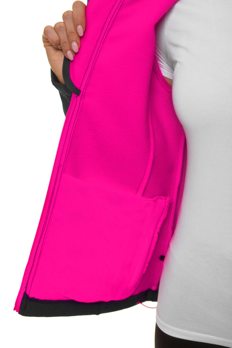 Kurtka softshell damska z kapturem czarna OZONEE JS/HH027/1