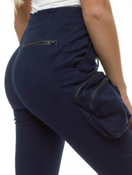 Spodnie damskie chino joggery granatowe OZONEE O/802