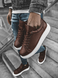 Sneakersy brązowo-białe OZONEE CH/257