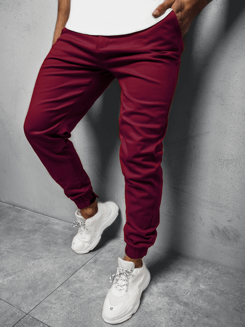 Штани чоловічі джоггери Бордовi OZONEE C/109