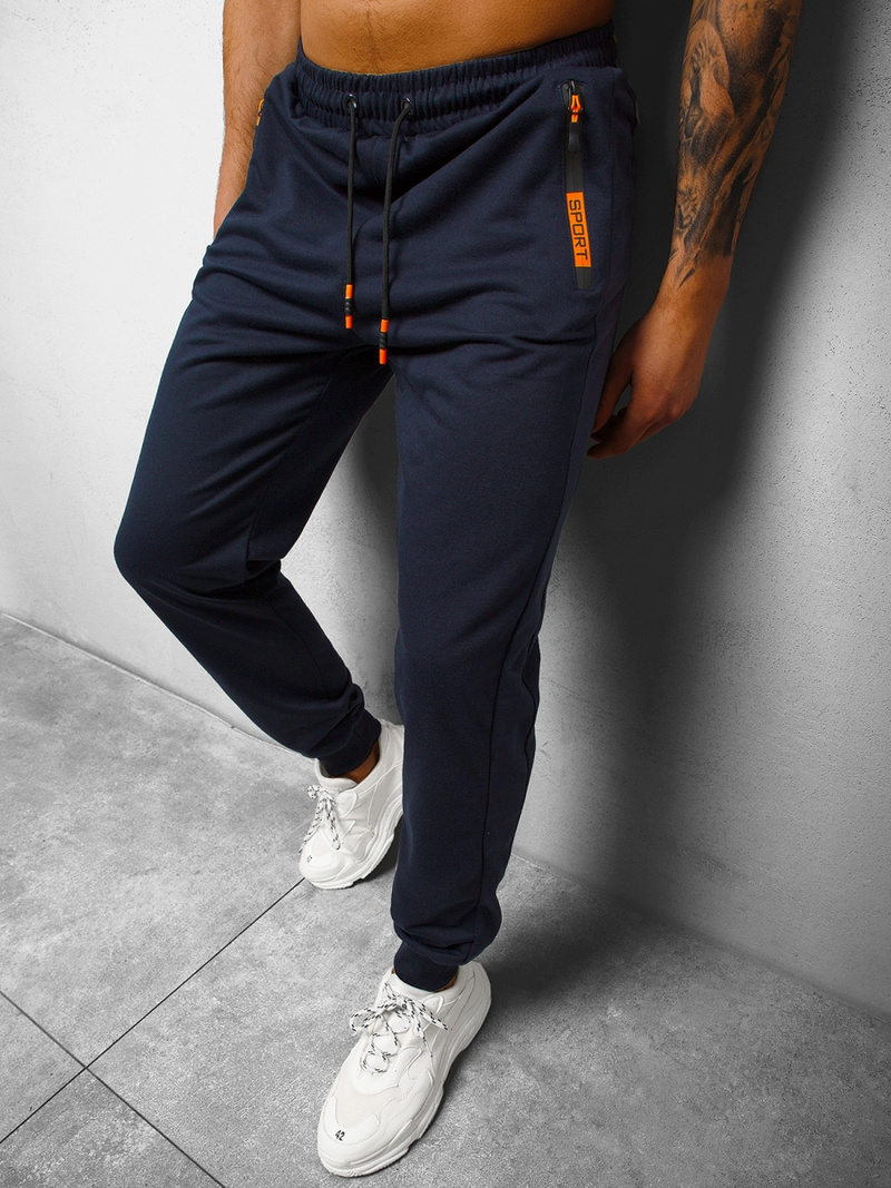 Spodnie dresowe męskie granatowe OZONEE JS/68K10339