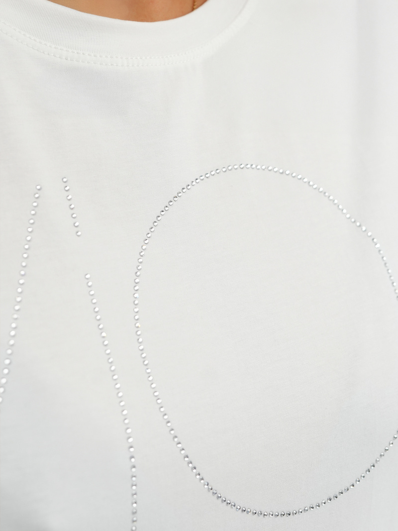 T-shirt damski biały OZONEE JS/YJ77841