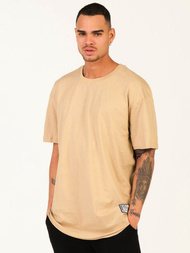 T-Shirt męski beżowy OZONEE MR/21577