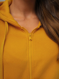 Bluza damska rozpinana z kapturem camelowa OZONEE JS/W03Z