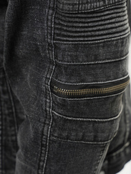 Kurtka męska jeansowa czarna OZONEE NB/MJ508N