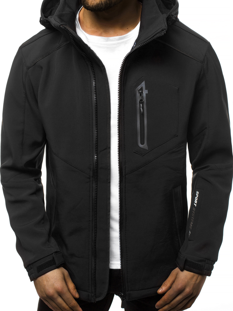 Kurtka męska softshell czarna OZONEE GE/12259