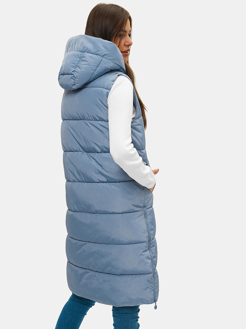 Стьобаний жіночий жилет Яскраво-Синя OZONEE O/H909/101